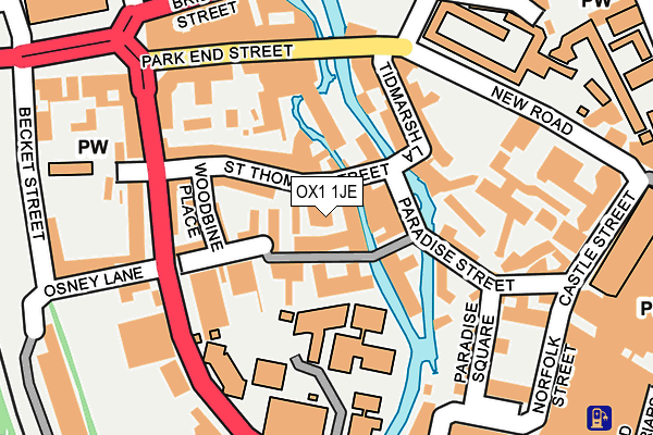 OX1 1JE map - OS OpenMap – Local (Ordnance Survey)