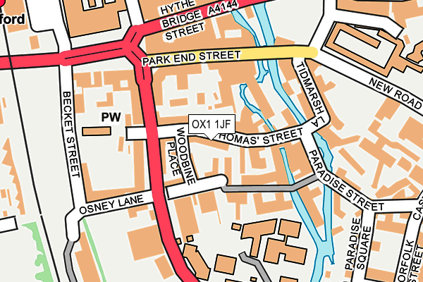 OX1 1JF map - OS OpenMap – Local (Ordnance Survey)
