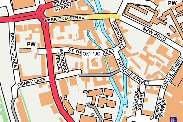 OX1 1JG map - OS OpenMap – Local (Ordnance Survey)