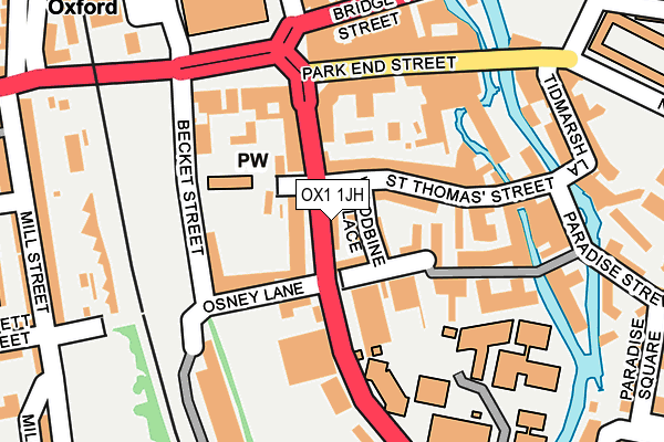 OX1 1JH map - OS OpenMap – Local (Ordnance Survey)