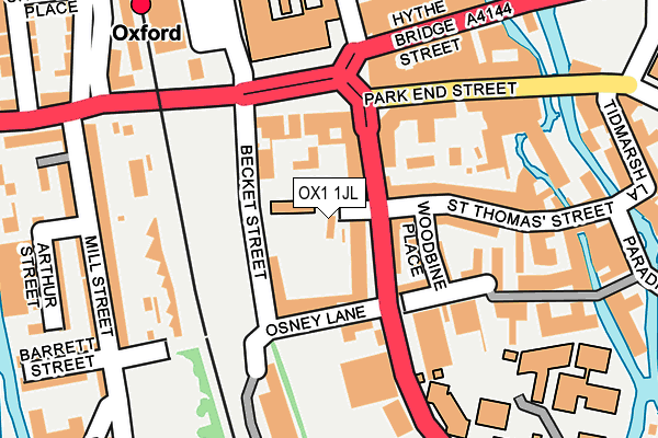 OX1 1JL map - OS OpenMap – Local (Ordnance Survey)