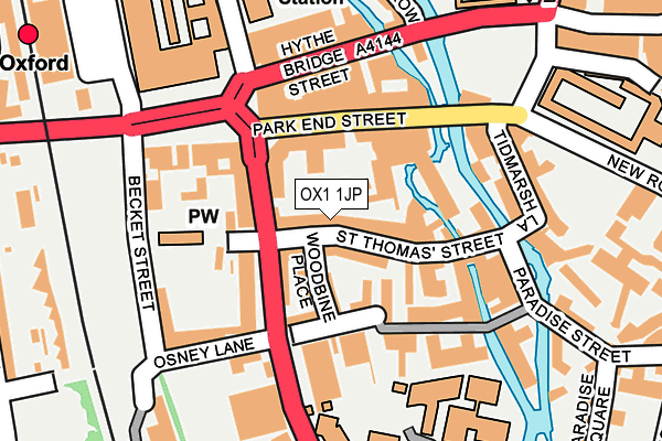 OX1 1JP map - OS OpenMap – Local (Ordnance Survey)