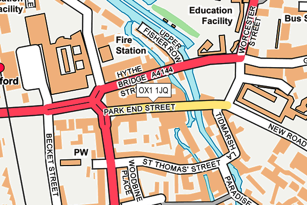 OX1 1JQ map - OS OpenMap – Local (Ordnance Survey)