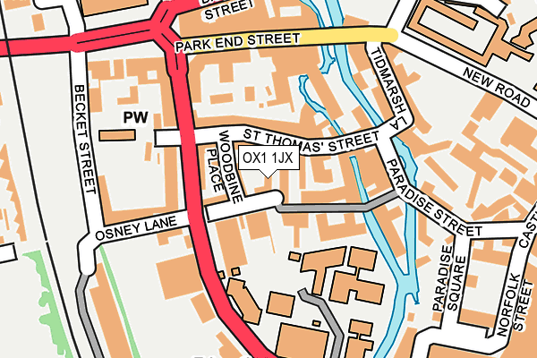 OX1 1JX map - OS OpenMap – Local (Ordnance Survey)