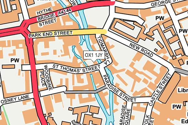 OX1 1JY map - OS OpenMap – Local (Ordnance Survey)