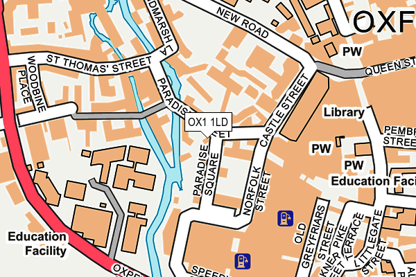 OX1 1LD map - OS OpenMap – Local (Ordnance Survey)