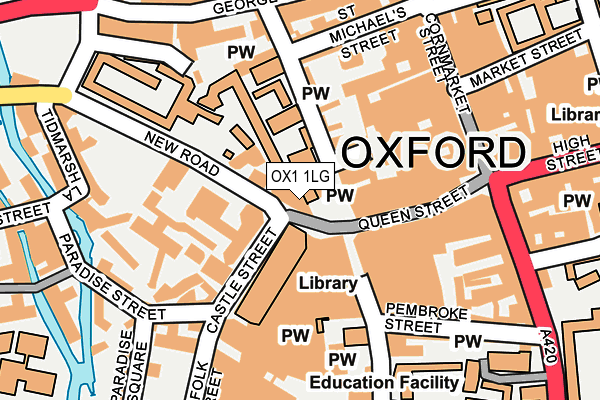 OX1 1LG map - OS OpenMap – Local (Ordnance Survey)