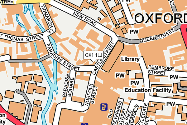OX1 1LJ map - OS OpenMap – Local (Ordnance Survey)