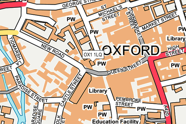 OX1 1LQ map - OS OpenMap – Local (Ordnance Survey)
