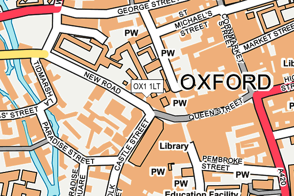 OX1 1LT map - OS OpenMap – Local (Ordnance Survey)