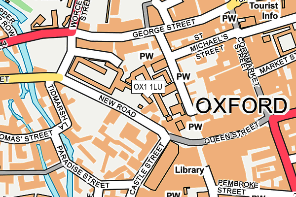 OX1 1LU map - OS OpenMap – Local (Ordnance Survey)