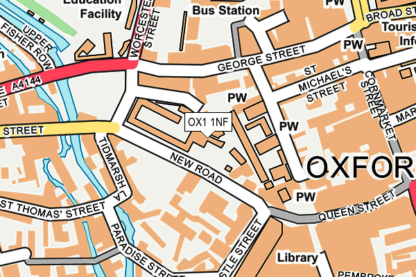 OX1 1NF map - OS OpenMap – Local (Ordnance Survey)