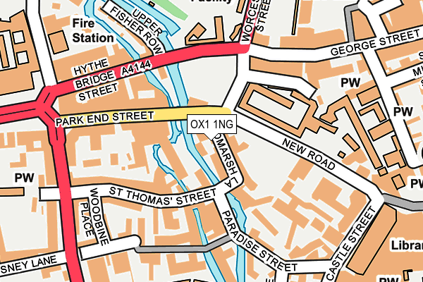 OX1 1NG map - OS OpenMap – Local (Ordnance Survey)