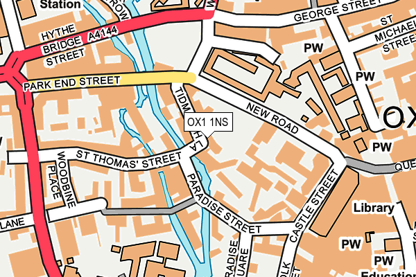 OX1 1NS map - OS OpenMap – Local (Ordnance Survey)