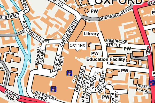 OX1 1NX map - OS OpenMap – Local (Ordnance Survey)
