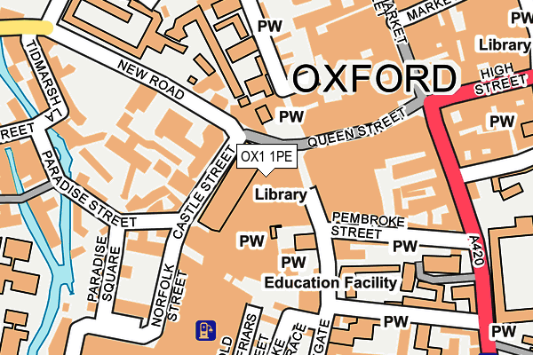 OX1 1PE map - OS OpenMap – Local (Ordnance Survey)