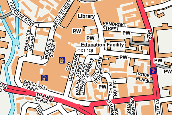OX1 1QL map - OS OpenMap – Local (Ordnance Survey)
