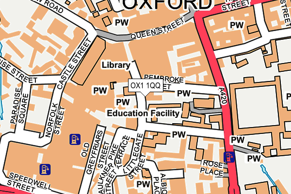 OX1 1QQ map - OS OpenMap – Local (Ordnance Survey)