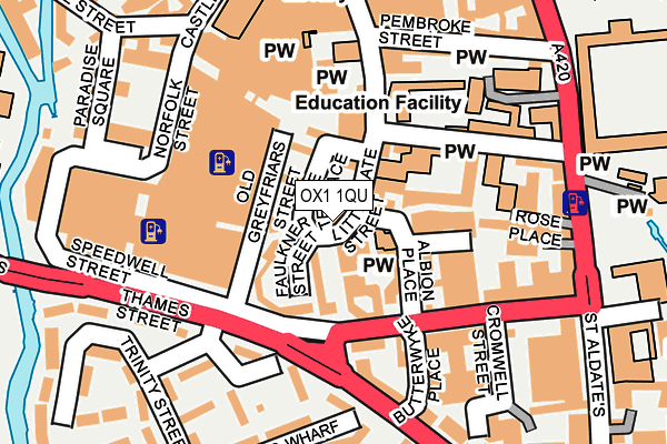 OX1 1QU map - OS OpenMap – Local (Ordnance Survey)