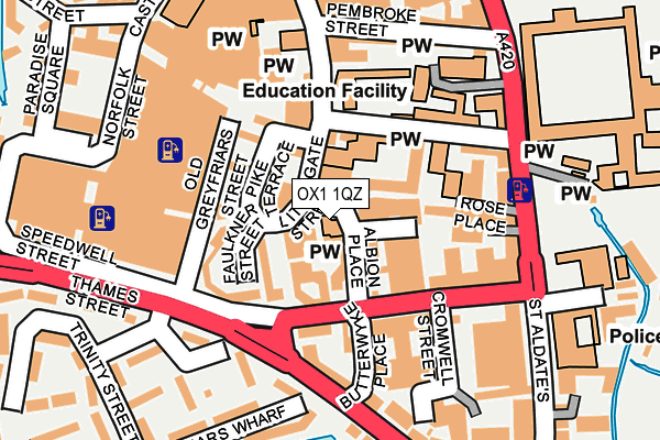 OX1 1QZ map - OS OpenMap – Local (Ordnance Survey)