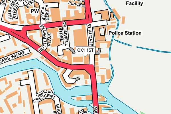 OX1 1ST map - OS OpenMap – Local (Ordnance Survey)