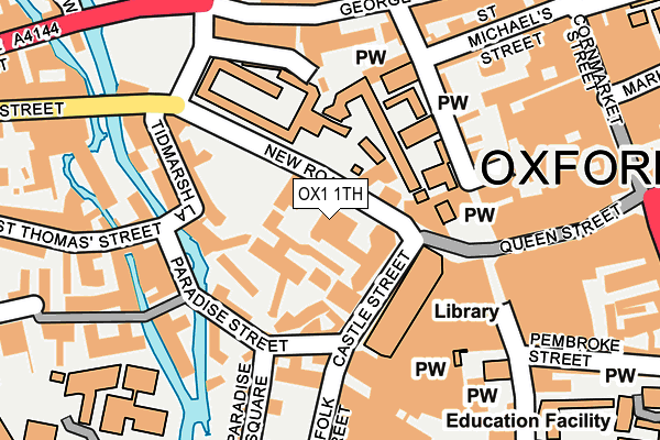 OX1 1TH map - OS OpenMap – Local (Ordnance Survey)