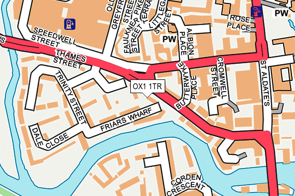 OX1 1TR map - OS OpenMap – Local (Ordnance Survey)