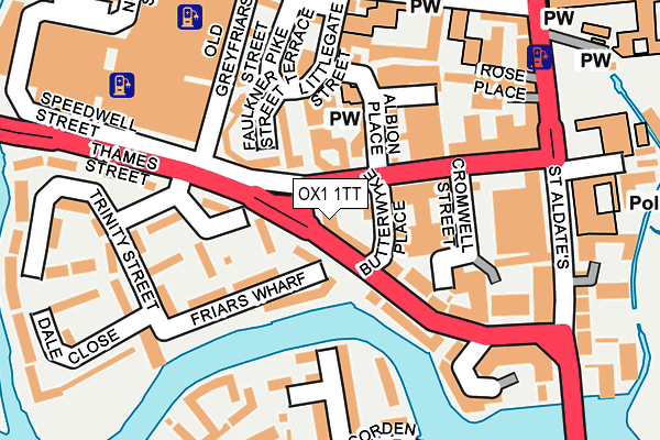 OX1 1TT map - OS OpenMap – Local (Ordnance Survey)