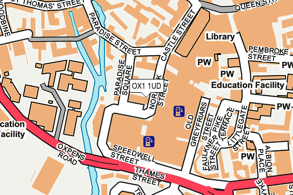 OX1 1UD map - OS OpenMap – Local (Ordnance Survey)