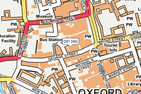 OX1 2AG map - OS OpenMap – Local (Ordnance Survey)