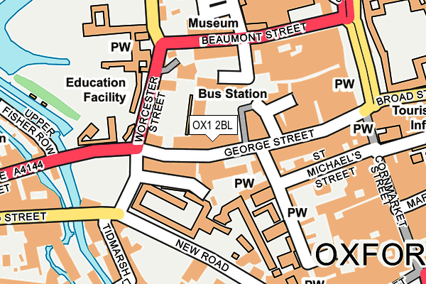 OX1 2BL map - OS OpenMap – Local (Ordnance Survey)