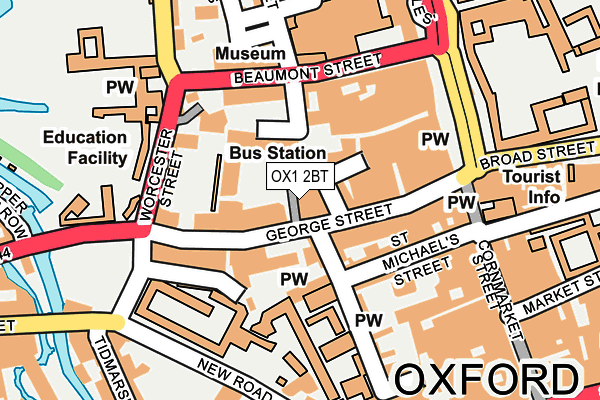 OX1 2BT map - OS OpenMap – Local (Ordnance Survey)
