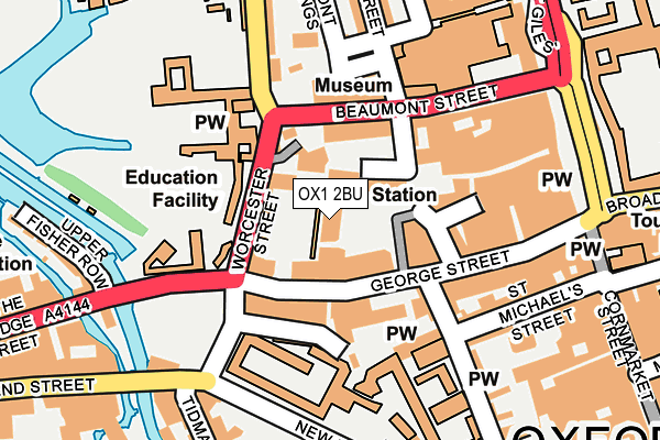 OX1 2BU map - OS OpenMap – Local (Ordnance Survey)