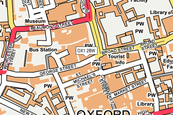 OX1 2BW map - OS OpenMap – Local (Ordnance Survey)