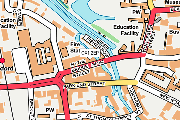 Map of OXFORD EDUCATION AND SERVICE LTD at local scale