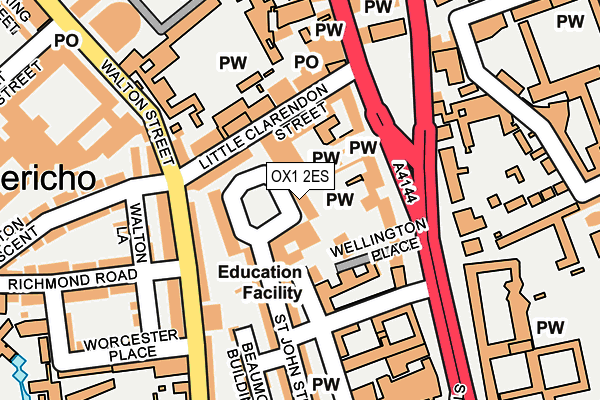 OX1 2ES map - OS OpenMap – Local (Ordnance Survey)