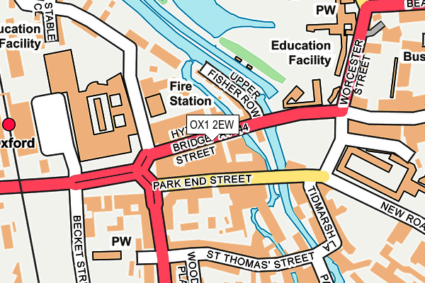 OX1 2EW map - OS OpenMap – Local (Ordnance Survey)