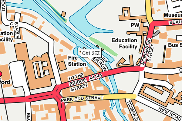 OX1 2EZ map - OS OpenMap – Local (Ordnance Survey)