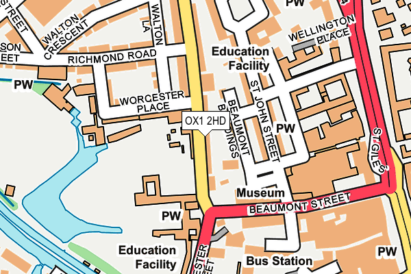 OX1 2HD map - OS OpenMap – Local (Ordnance Survey)