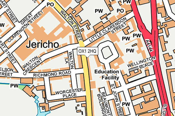 OX1 2HQ map - OS OpenMap – Local (Ordnance Survey)