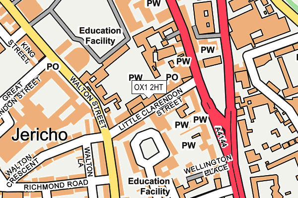 OX1 2HT map - OS OpenMap – Local (Ordnance Survey)