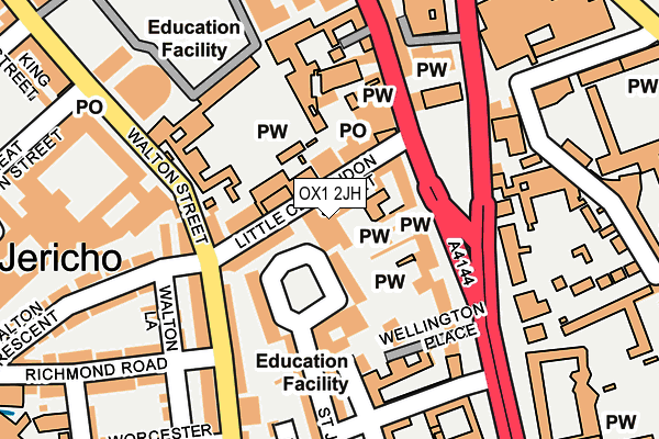 OX1 2JH map - OS OpenMap – Local (Ordnance Survey)