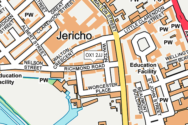 OX1 2JJ map - OS OpenMap – Local (Ordnance Survey)