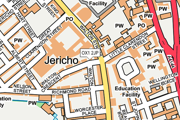 OX1 2JP map - OS OpenMap – Local (Ordnance Survey)