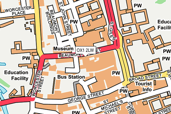 OX1 2LW map - OS OpenMap – Local (Ordnance Survey)