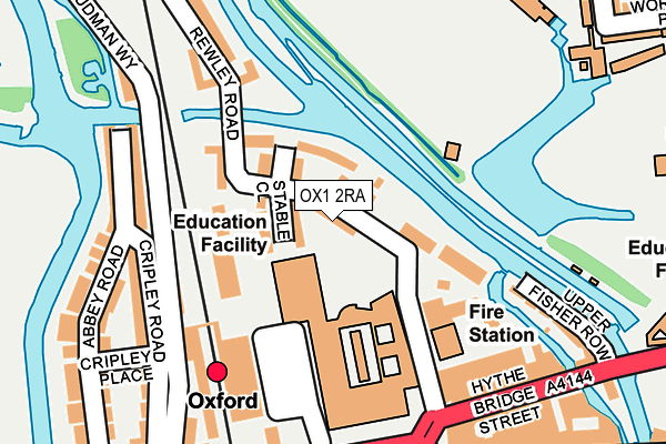 OX1 2RA map - OS OpenMap – Local (Ordnance Survey)
