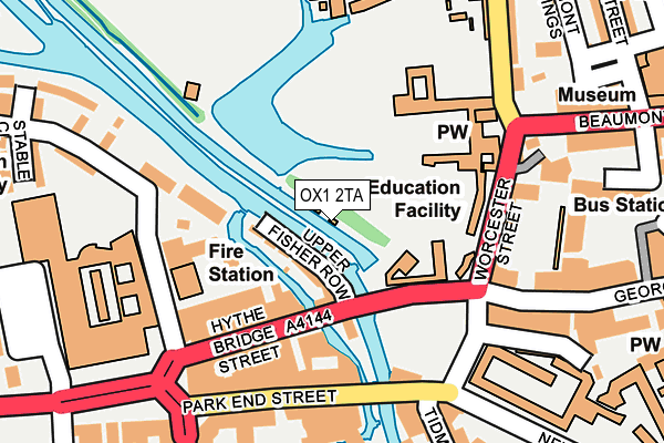 OX1 2TA map - OS OpenMap – Local (Ordnance Survey)