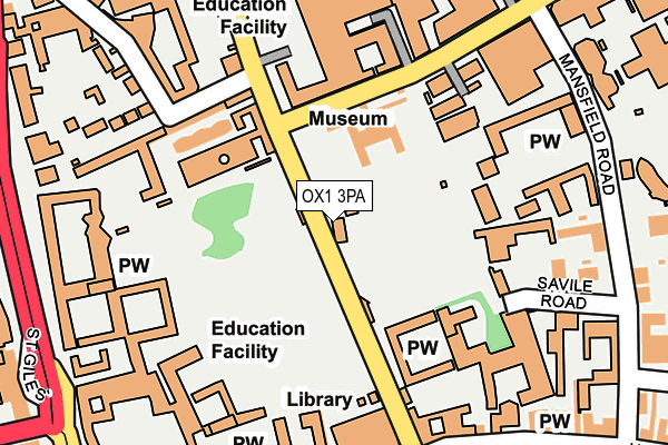 OX1 3PA map - OS OpenMap – Local (Ordnance Survey)