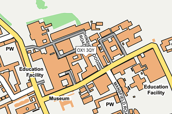 OX1 3QY map - OS OpenMap – Local (Ordnance Survey)