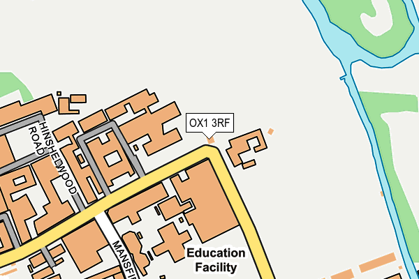 OX1 3RF map - OS OpenMap – Local (Ordnance Survey)